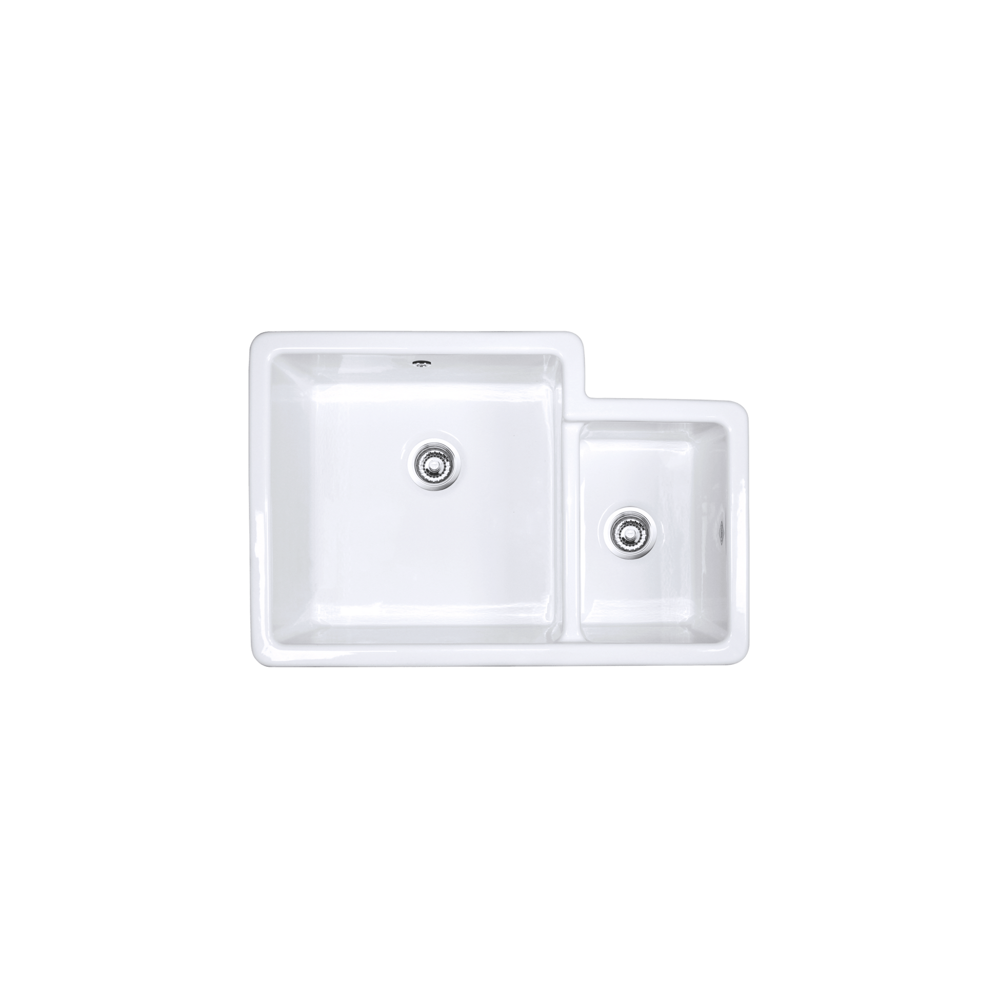 Shaws of Darwen Brindle Inset Undermount 1.5 Bowl 800 White Sink SCBH760WH - The Tap Specialist