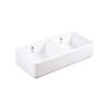 Shaws of Darwen Double Bowl 800 Apron Fronted White Sink SCLD800WH - The Tap Specialist