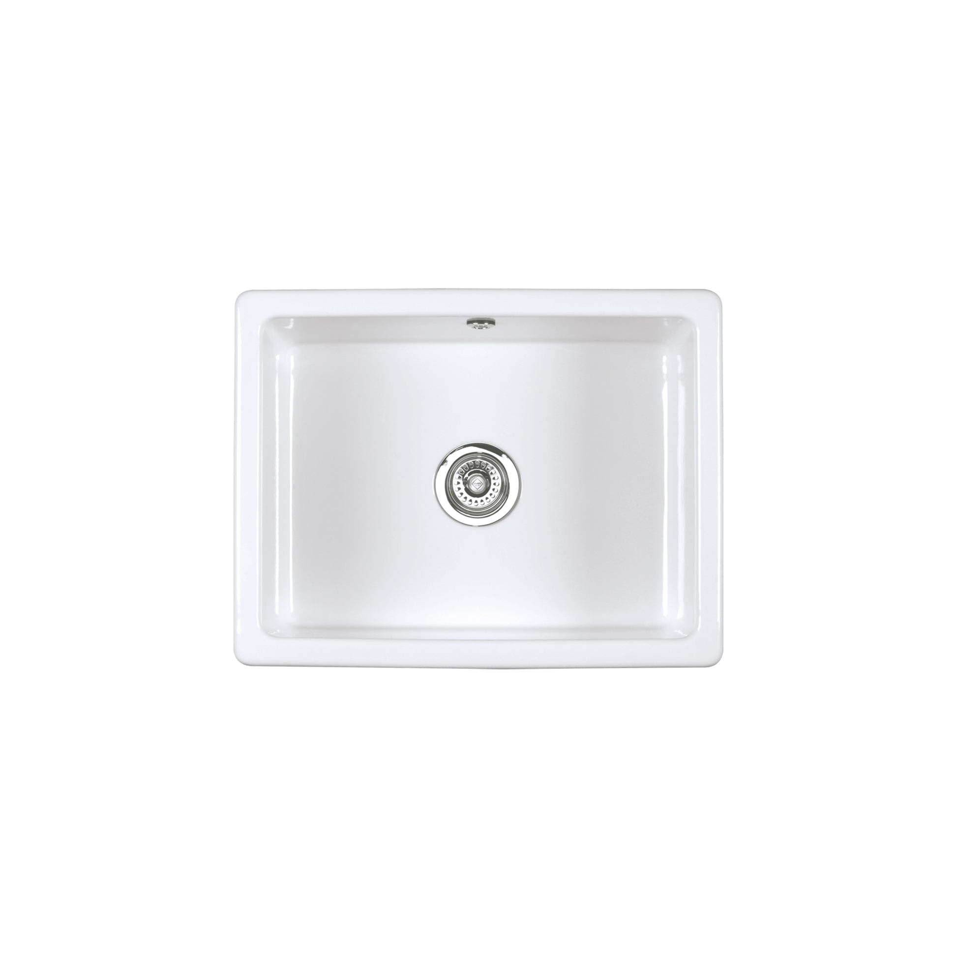 Shaws of Darwen Inset Single Bowl 600 White Sink SCIN595WH - The Tap Specialist