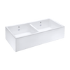 Shaws of Darwen Shaker Deep Double Bowl 800 White Sink SCSH800WH - The Tap Specialist