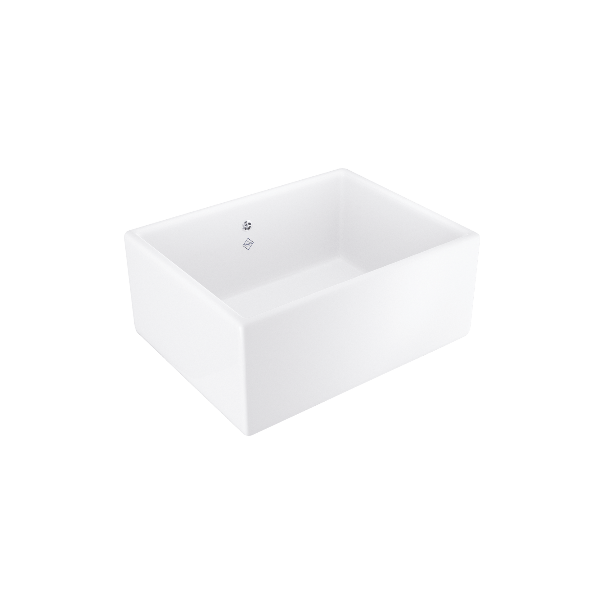 Shaws of Darwen Shaker Deep Single Bowl 600 White Sink SCSH600WH - The Tap Specialist