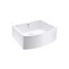 Shaws of Darwen Waterside Bow Front Single Bowl 600 White Sink SCWT595WH - The Tap Specialist