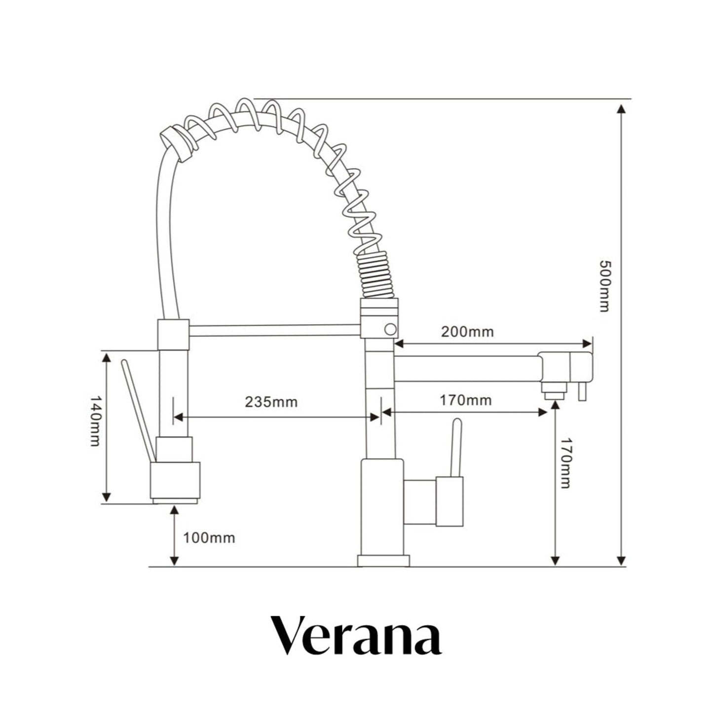 Verana 2 - in - 1 Flexible Pullout Spray Tap - The Tap Specialist