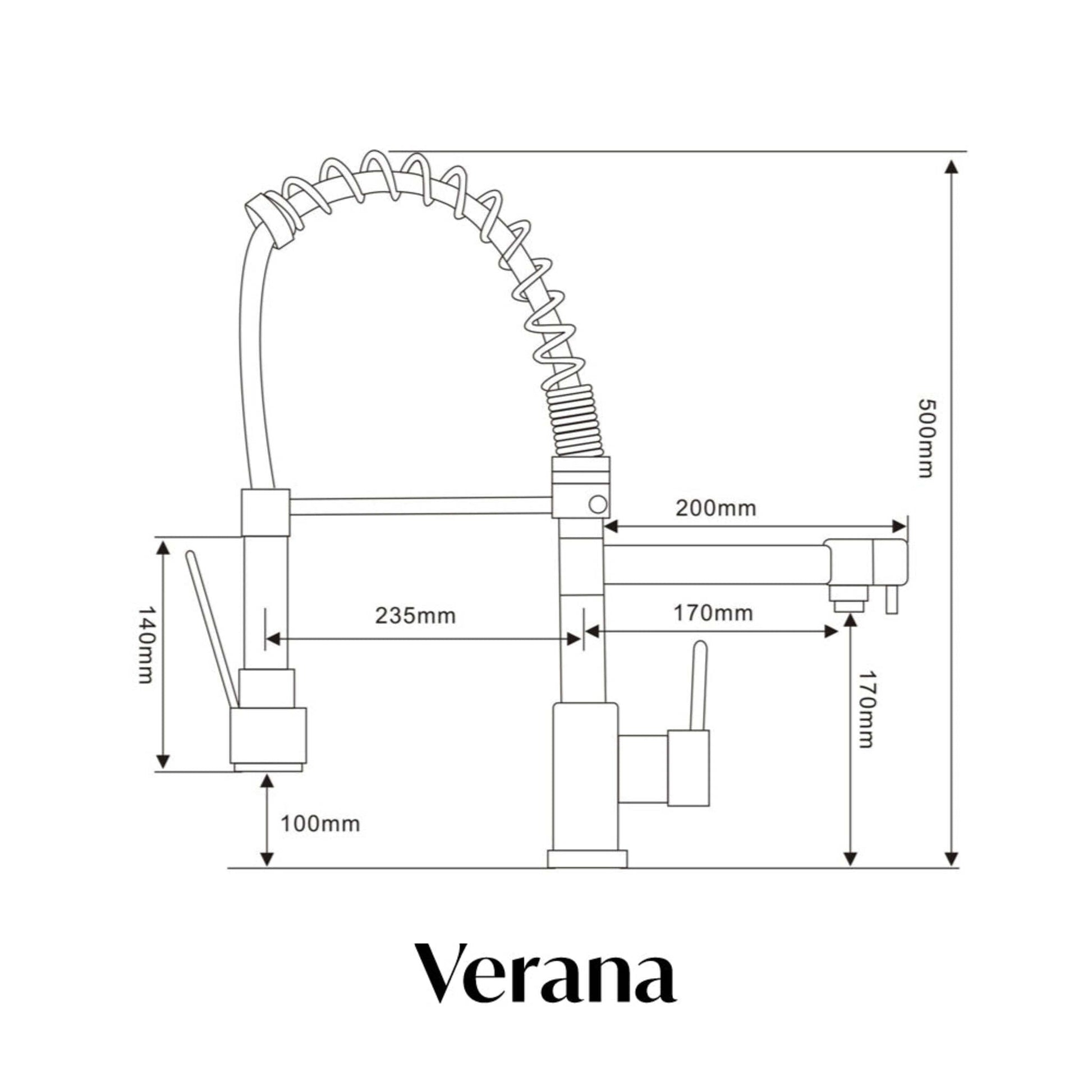 Verana 2 - in - 1 Flexible Pullout Spray Tap - The Tap Specialist