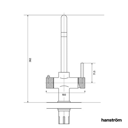 Verana 3 - in - 1 Square Instant Boiling Water Tap - The Tap Specialist