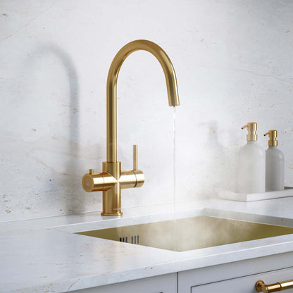 Verana 3 - in - 1 Swan Instant Boiling Water Tap - The Tap Specialist