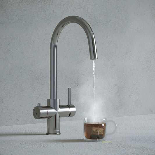 Verana 3 - in - 1 Swan Instant Boiling Water Tap - The Tap Specialist