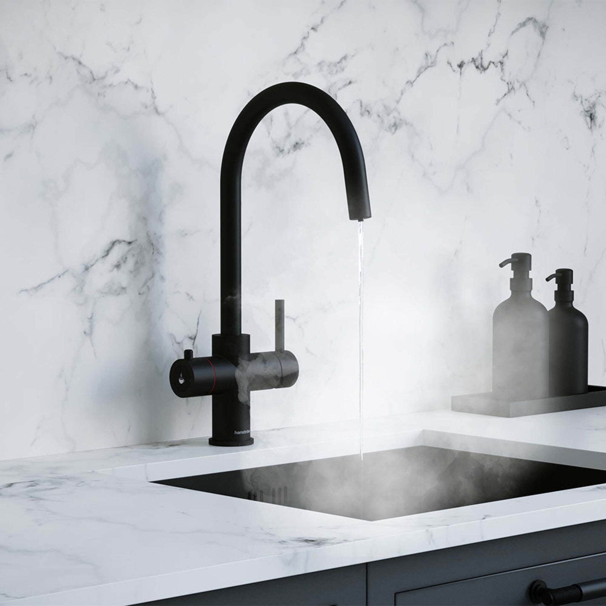 Verana 3 - in - 1 Swan Instant Boiling Water Tap - The Tap Specialist