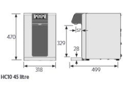 Zip HydroChill HC10 Counter - Top 45L/hr Push Button – Chilled & Ambient Water Dispenser - The Tap Specialist