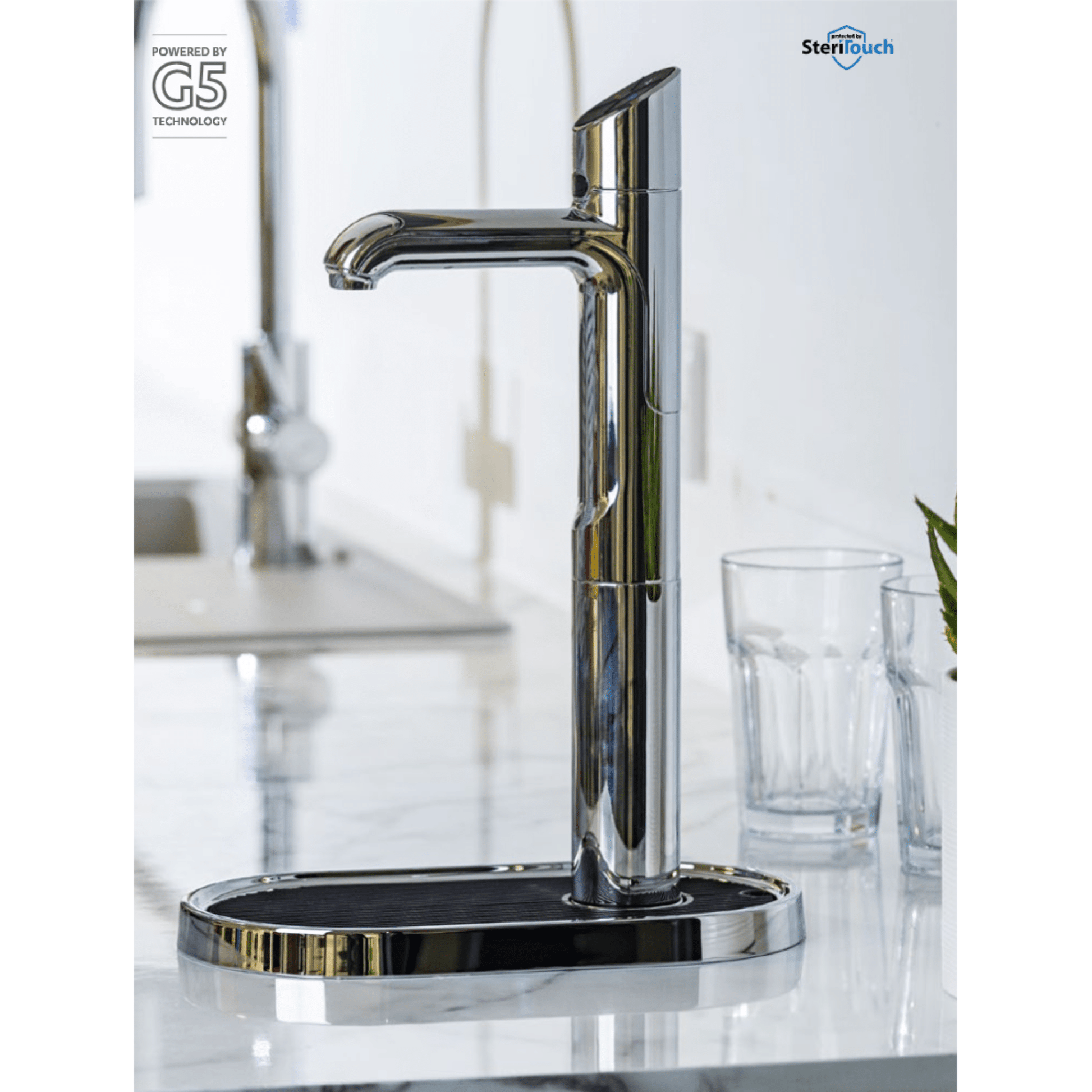 Zip HydroTap Classic Plus G5 - The Tap Specialist Boiling & Chilled (Bright Chrome) with matching Bright Chrome Raised Font