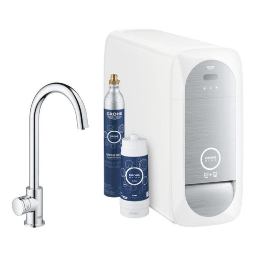 Grohe Chrome Mono Blue High C-Spout Home Starter Kit - The Tap Specialist