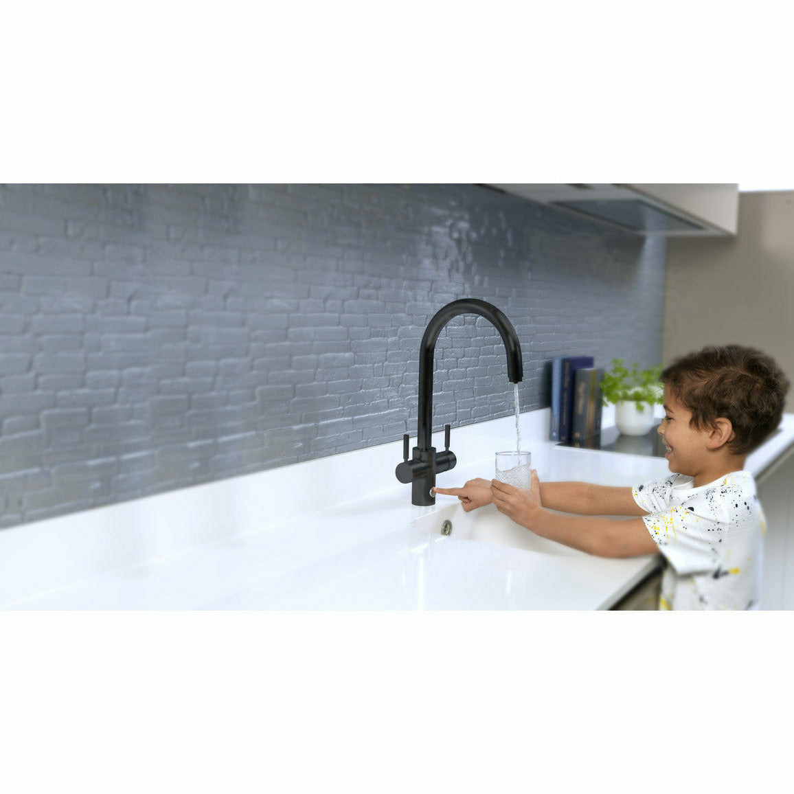 InSinkErator 4 in 1 Touch Boiling Water Tap J Shape Spout - The Tap Specialist