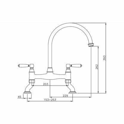 Abode Astbury Bridge Mixer Kitchen Tap - The Tap Specialist