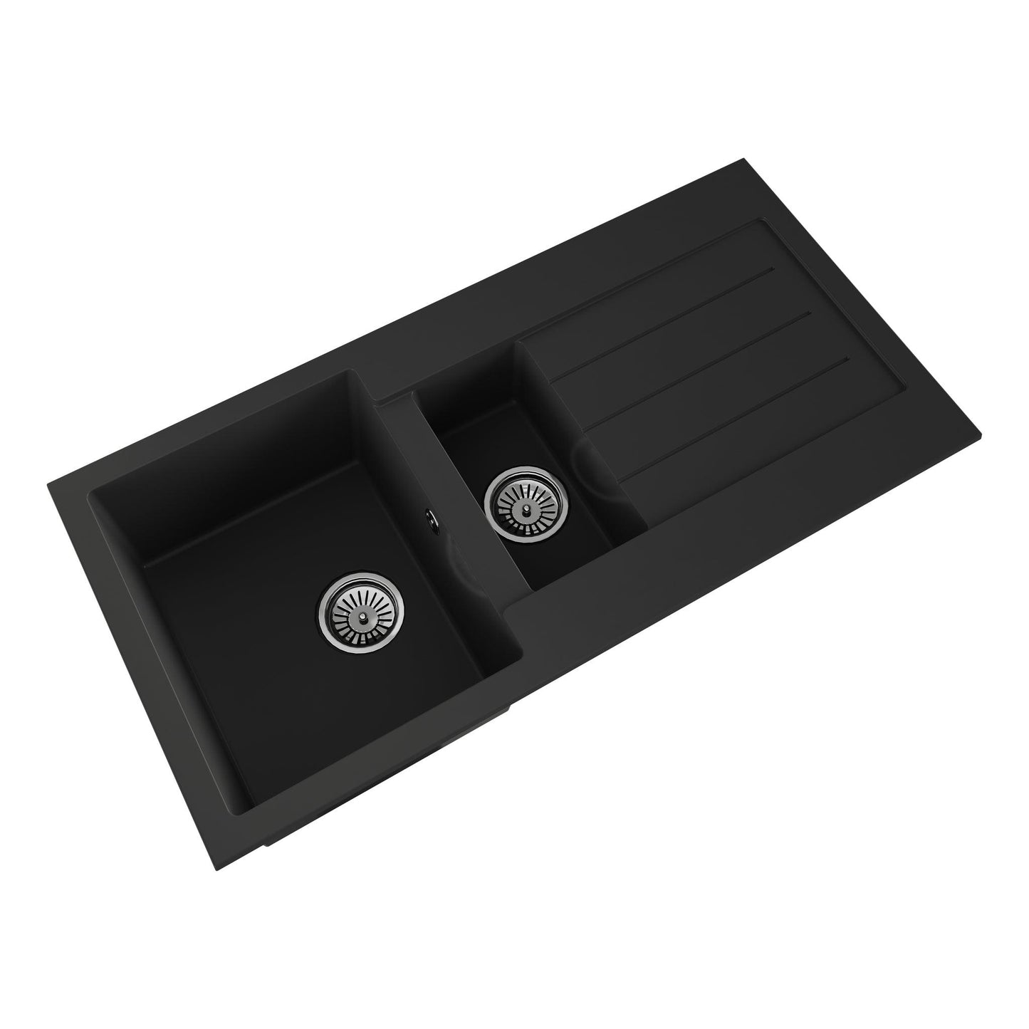 Ellsi Comite 1.5 Bowl Kitchen Sink and Drainer Left or Right Handed with Wastes and Overflows - The Tap Specialist