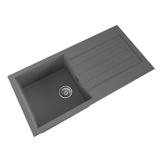 Ellsi Comite Single Bowl Kitchen Sink and Drainer Left or Right Handed with Waste - The Tap Specialist