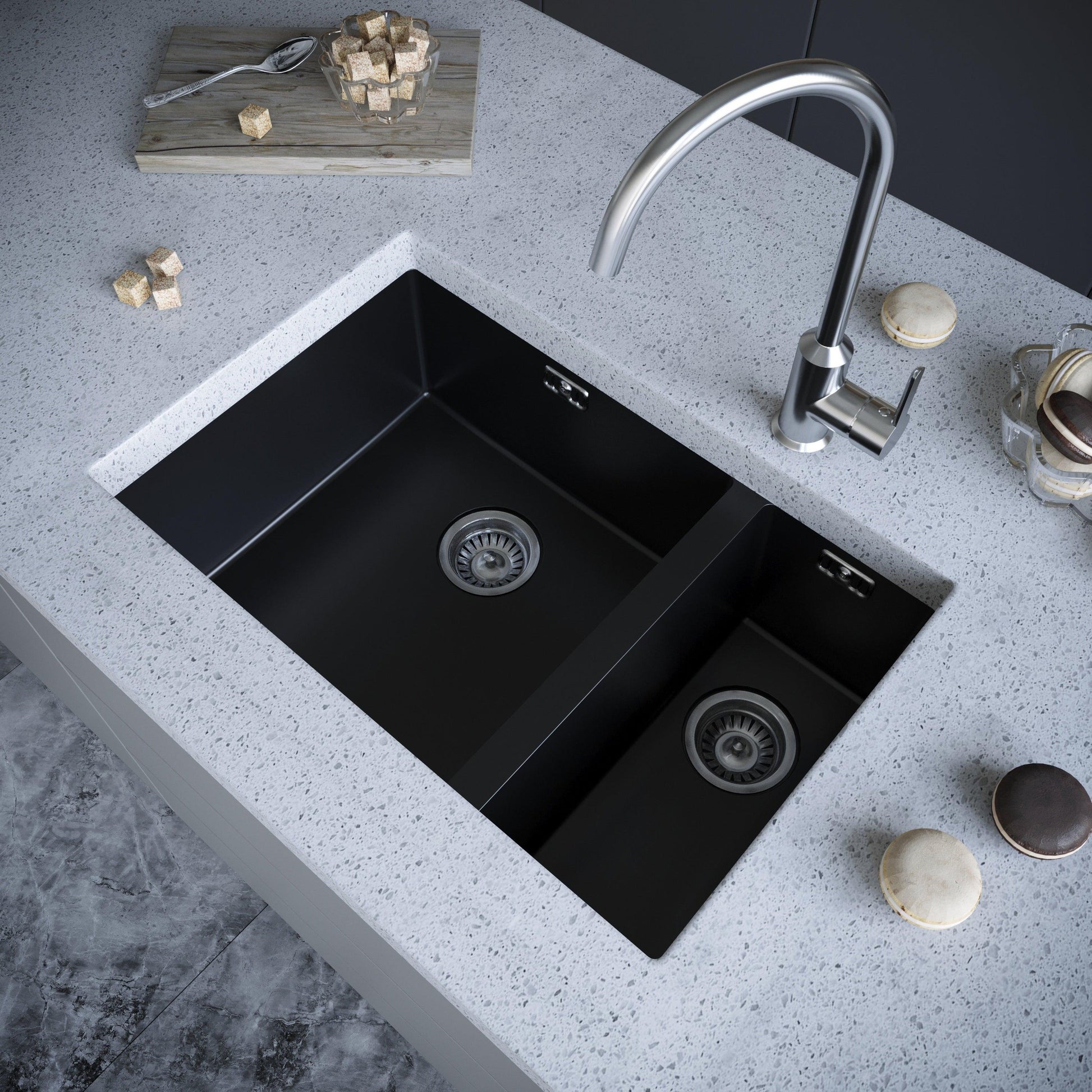 Ellsi Comite 1.5 Bowl Kitchen Sink with Wastes and Overflows - The Tap Specialist