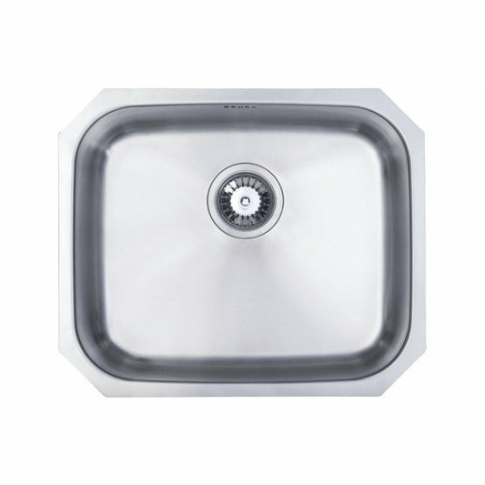Prima Single Bowl Large Undermount Sink - Polished Steel - The Tap Specialist