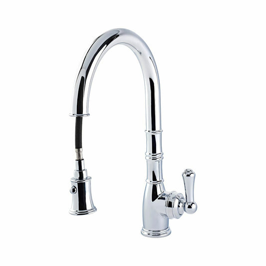 Perrin and Rowe Aquitaine Single Lever Mixer Kitchen Tap with Pull-Down Rinse - The Tap Specialist