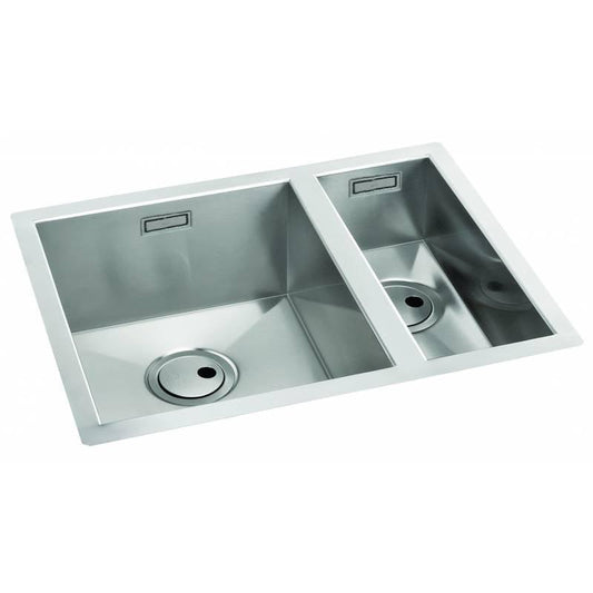 Abode Matrix 1.5 Left Hand Main Bowl Kitchen Sink in Stainless Steel - The Tap Specialist